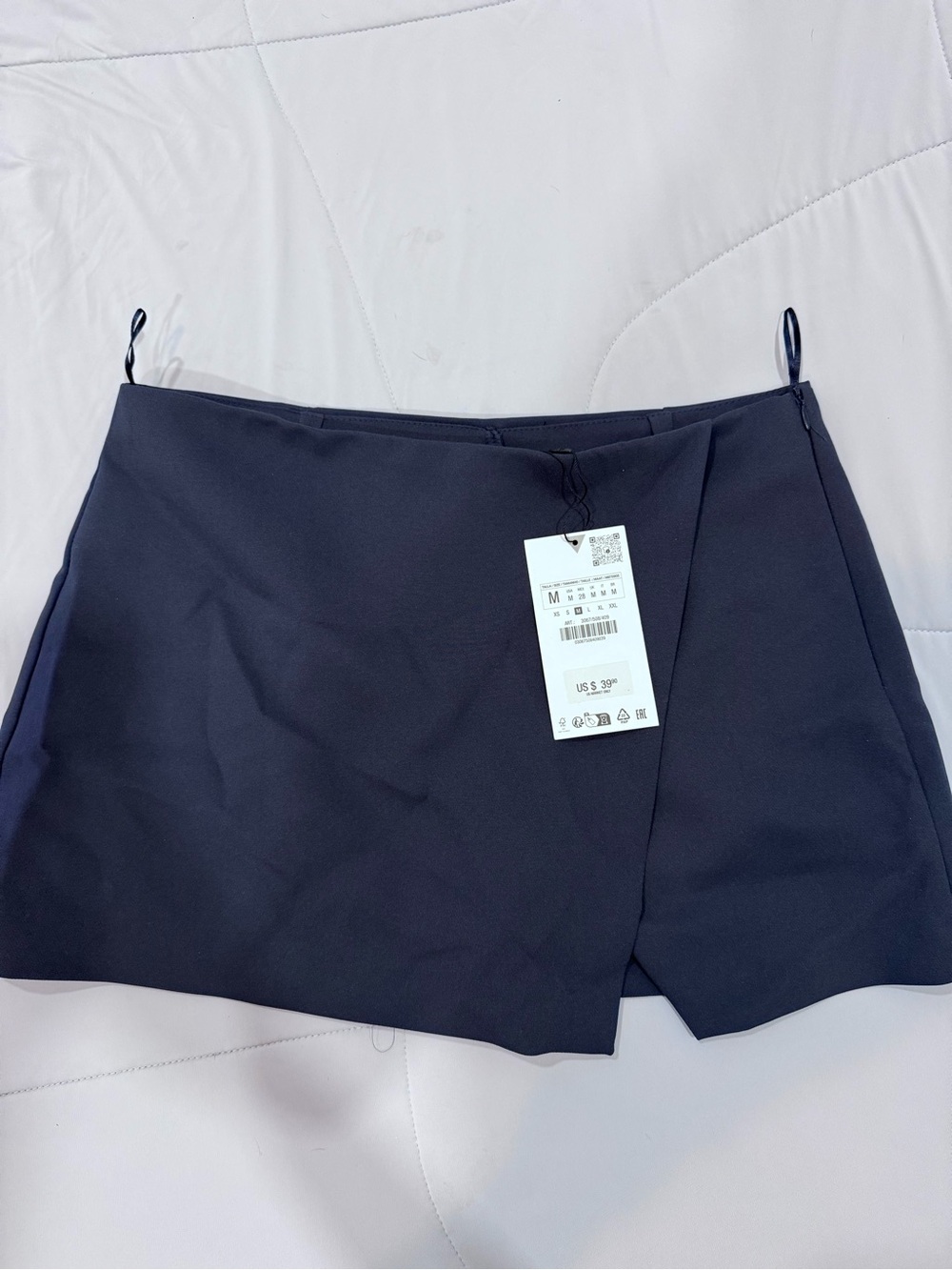Zara Women's Navy Wrap Skort - Versatile Summer Short